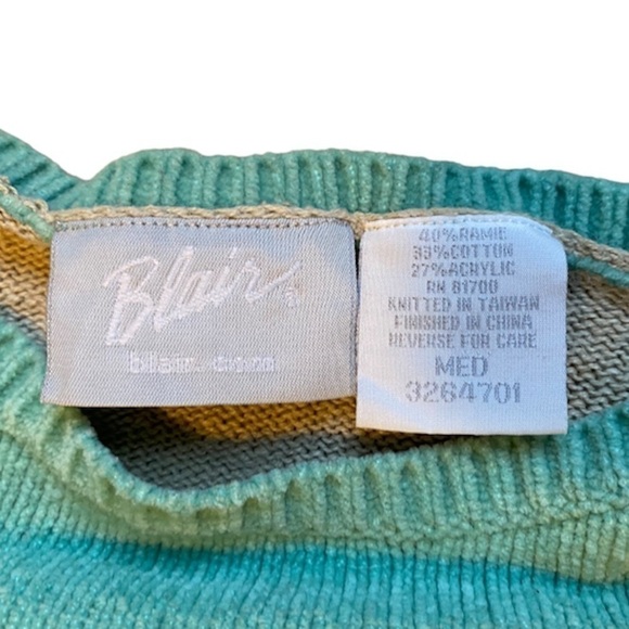 Blair Multicolored Long Sleeve Women’s Sweater Size Medium - Picture 3 of 3